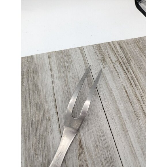 Vintage Skyline Meat Fork 11" Wood Handle Stainless Steel Made In England - Picture 5 of 8